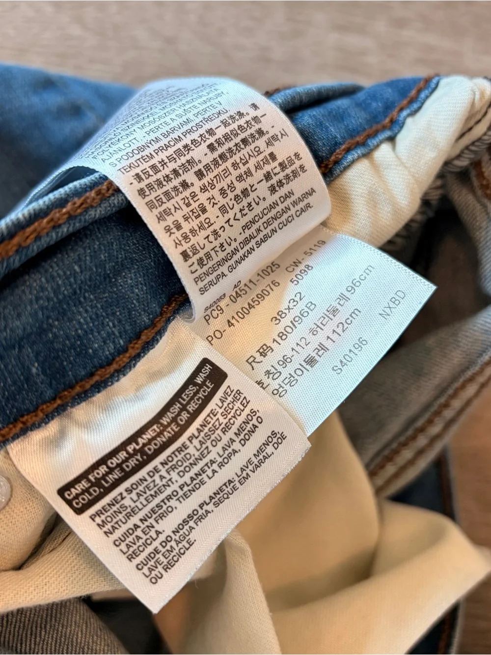Levi's 511 denim jeans